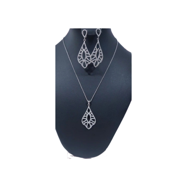 Sterling silver earring and necklace set