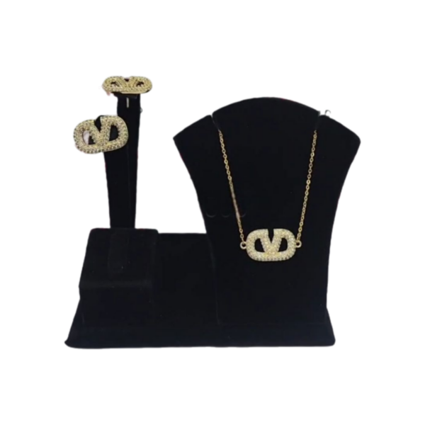 Gold plated earring and necklace set