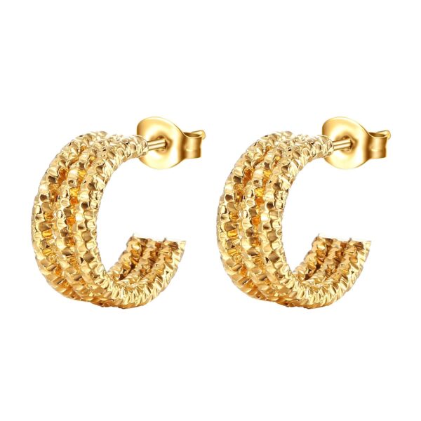 Gold huggie earrings