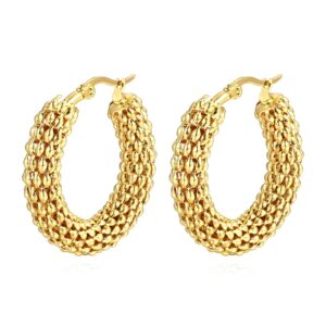 Gold hoop earrings