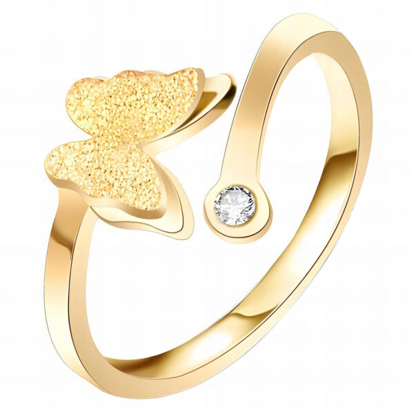 Butterfly bypass gold plated ring