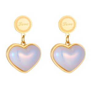 Hearts pearl earrings