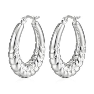 Silver hoop earrings