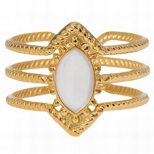 Gold plated multiple row ring wt