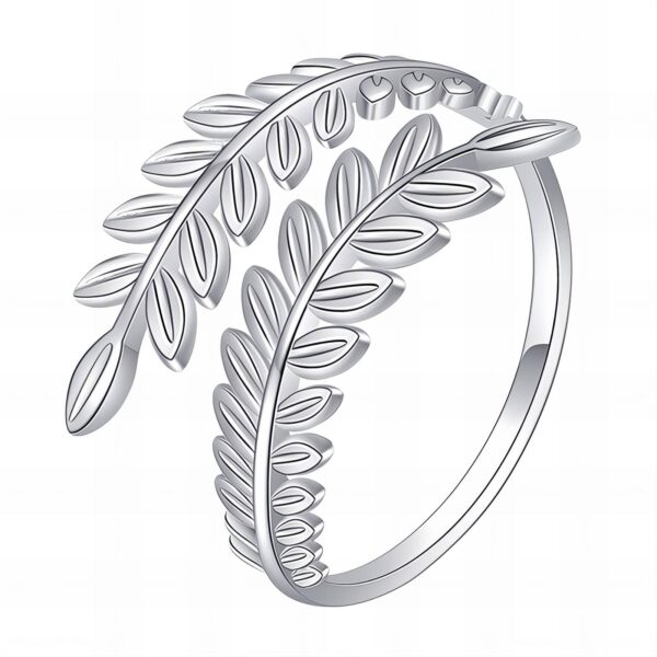 Stainless steel leaf ring