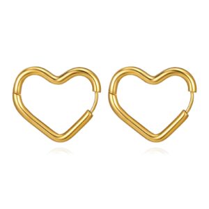 Heart clip earrings