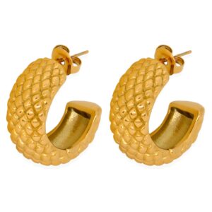 Gold huggie earrings