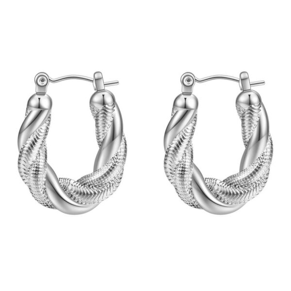 Silver hoop earrings