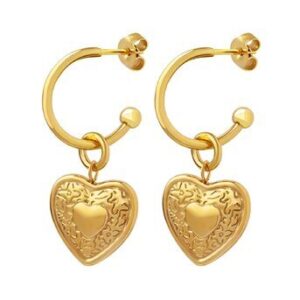 Heart drop earrings