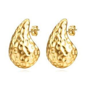 Gold teardrops earrings