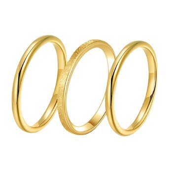 Multi layered gold plated ring