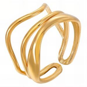 Gold plated open ring