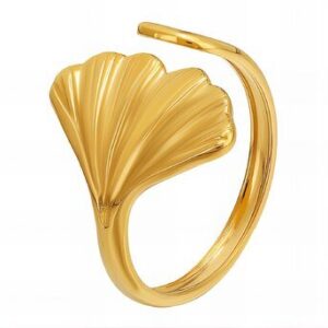 Gold plated seashell ring